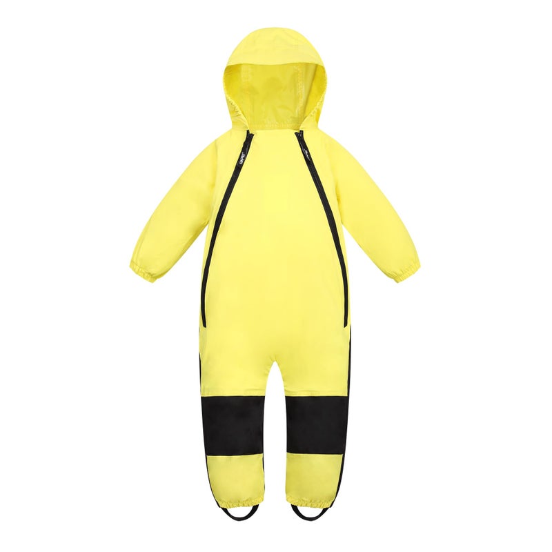 HAPIU Kids Toddler Rain Suit Muddy Buddy Waterproof Coverall,Yellow,18M,Original - Image 1